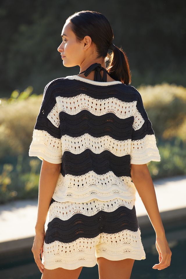 By Anthropologie Knit Short-Sleeve Top #2