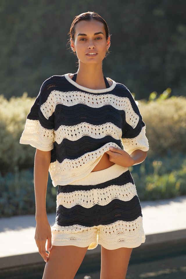 By Anthropologie Knit Short-Sleeve Top #3