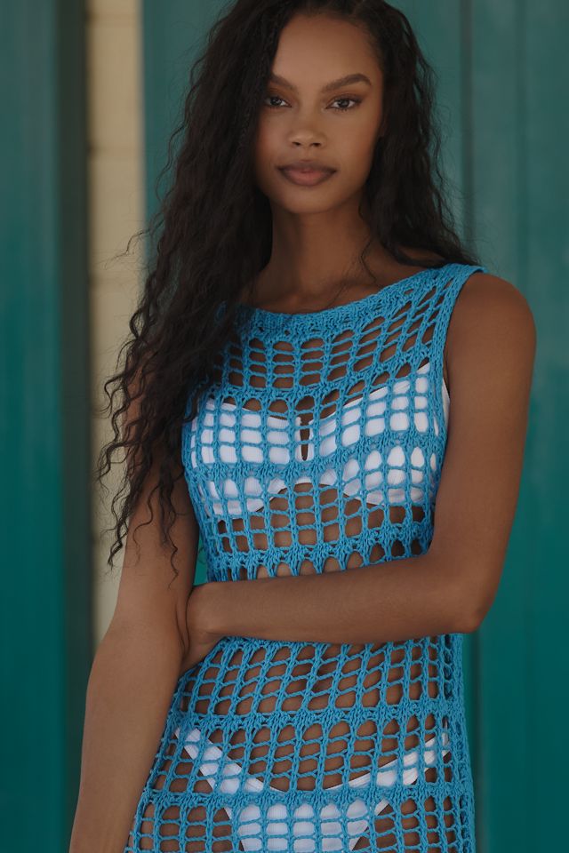Celandine Crochet Fringe Midi Dress #1