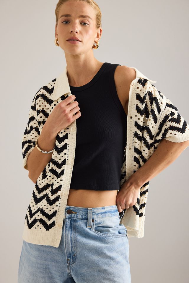 Haut polo en crochet Varley Anais #3