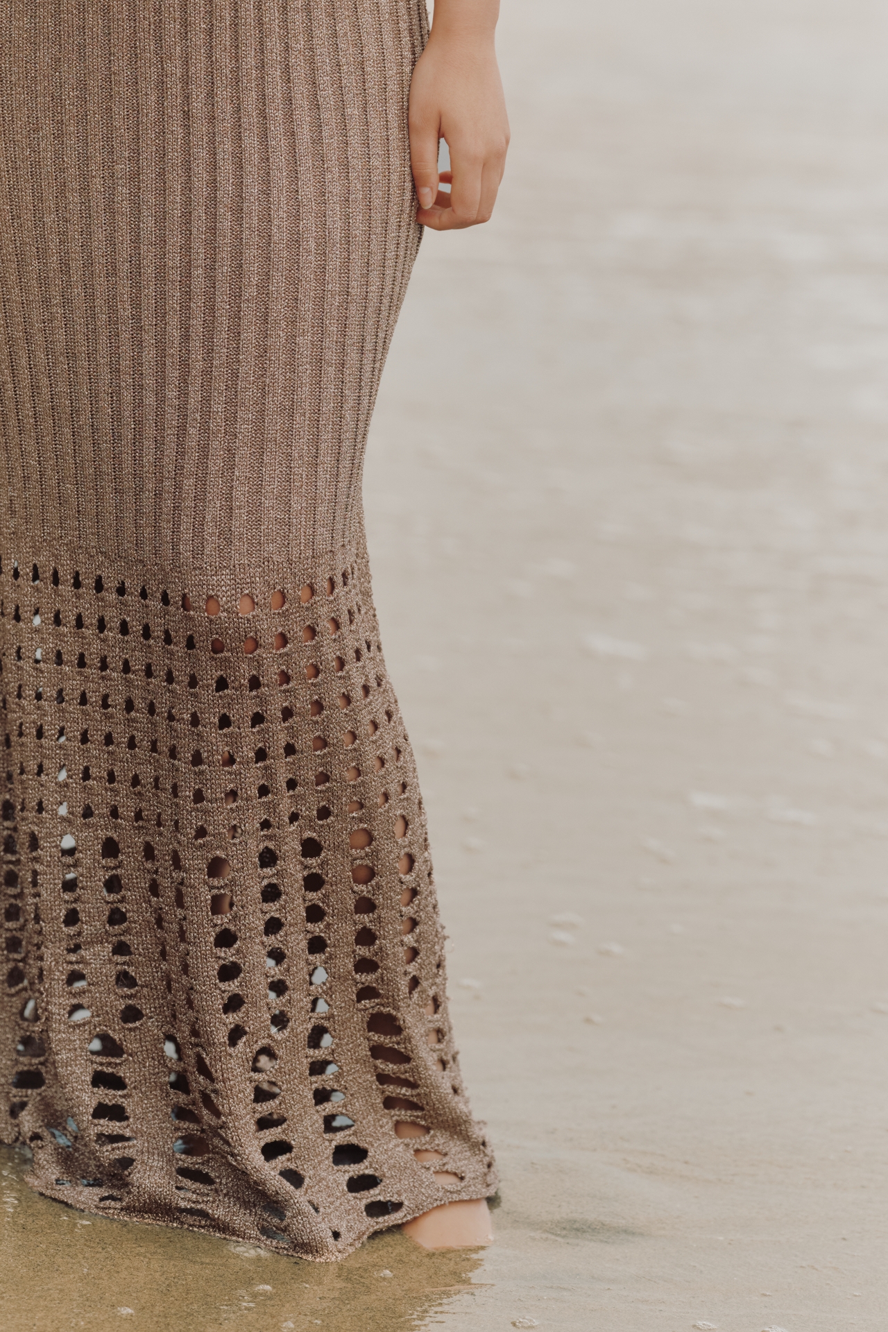 Eloquii Plus Sleeveless Metallic Maxi Dress