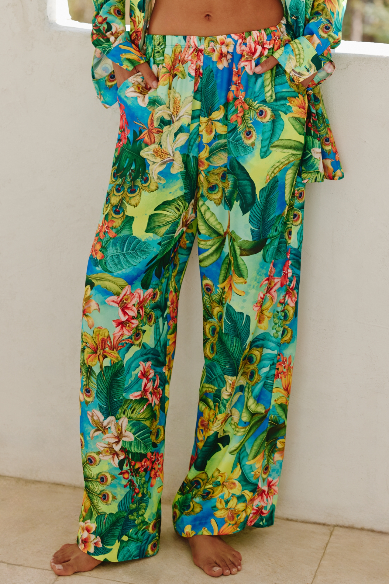 Luli Fama Elastic-Waist Pants