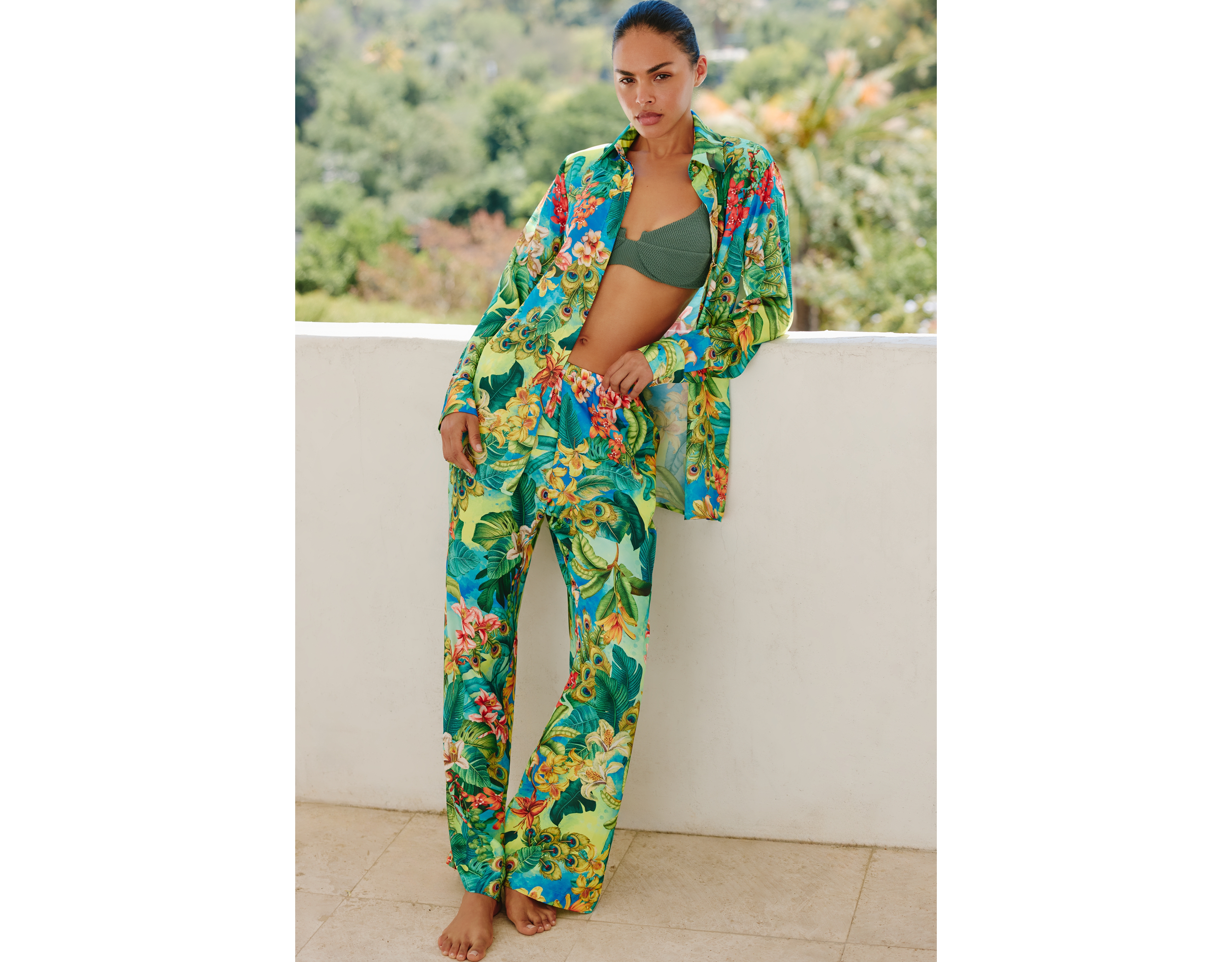Luli Fama Elastic-Waist Pants