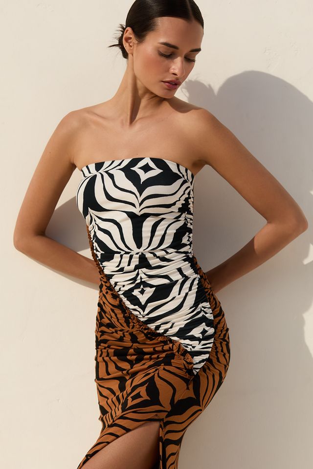 Anthropologie ★ The Gabbie Strapless Ruched Tube Dress The Gabbie Strapless Ruched Tube Dress by Celandine
