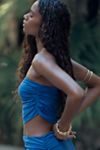 The Gabbie Strapless Ruched Tube Top by Celandine