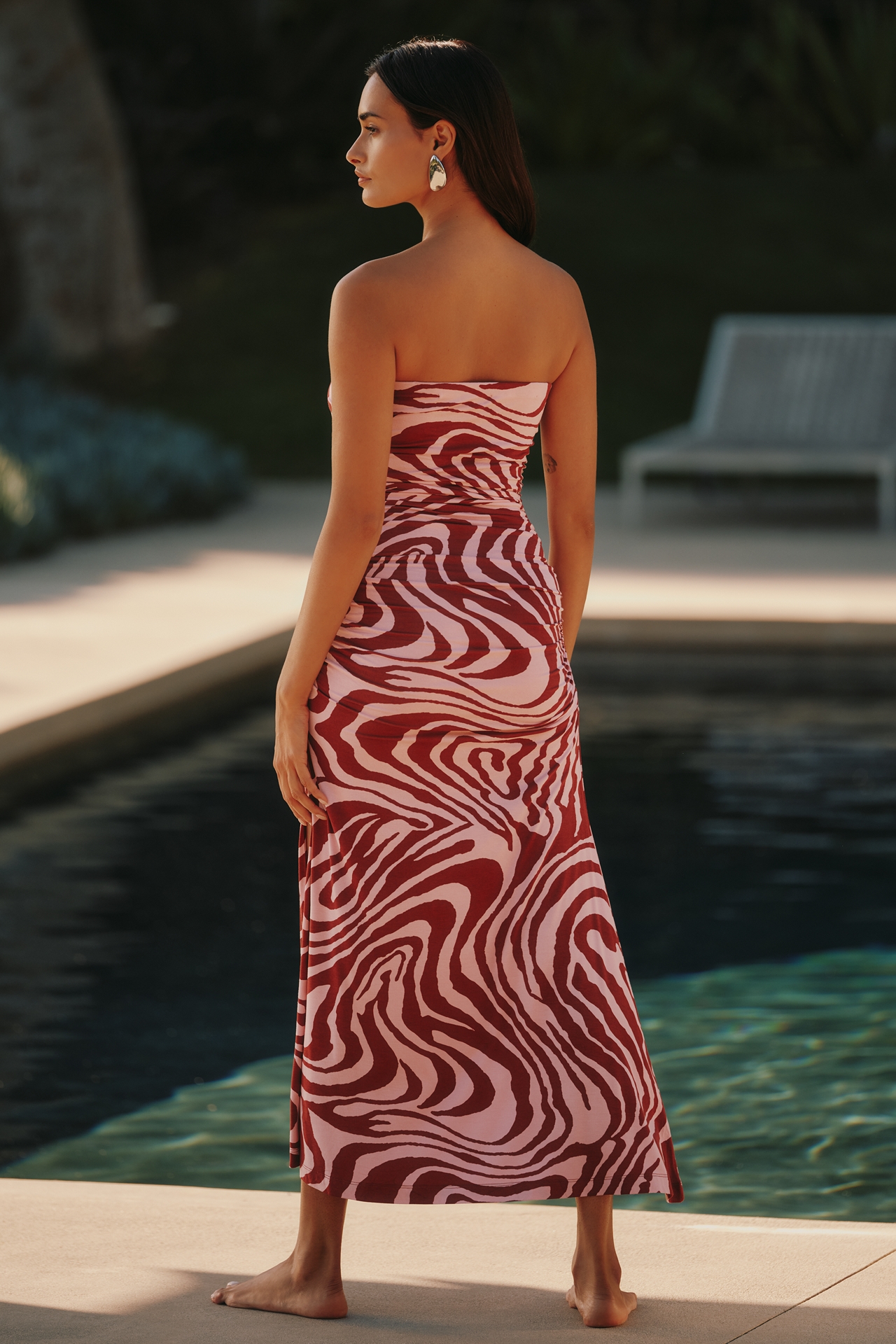 Gabbie Strapless Ruched Tube Dress by Celandine