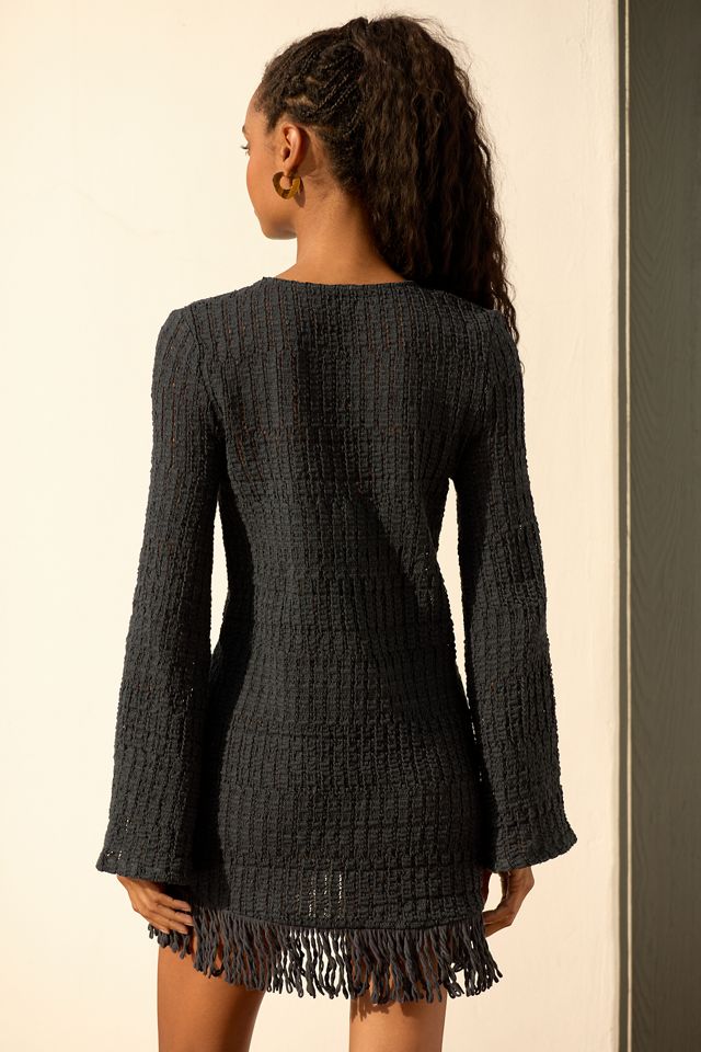 By Anthropologie Long-Sleeve Knit Mini Dress #1