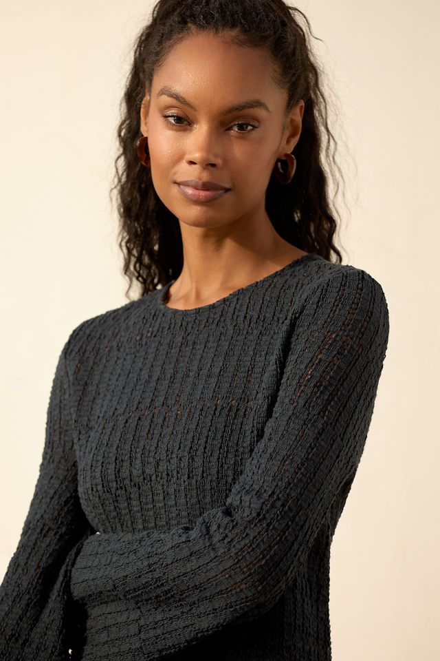 By Anthropologie Long-Sleeve Knit Mini Dress #2