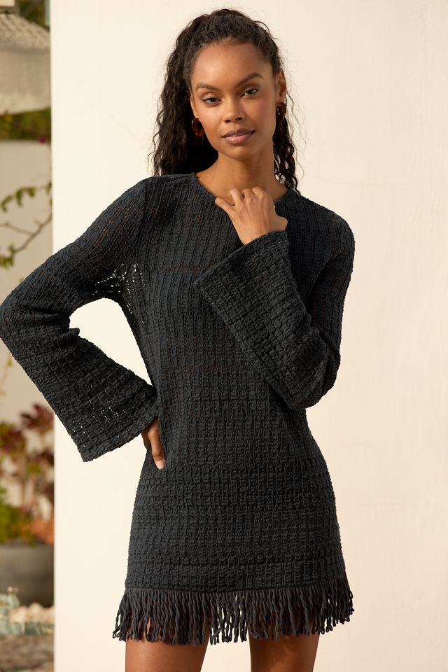 By Anthropologie Long-Sleeve Knit Mini Dress #3