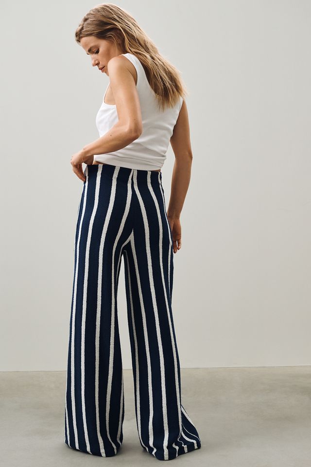 Celandine Striped Terry Pants | Anthropologie