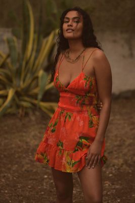 La Robe Josephine Smockée à Taille Basse: Édition Mini