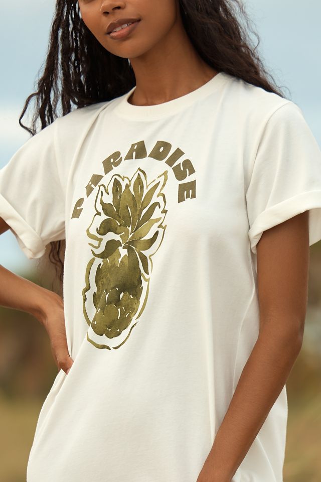 Robe T-shirt en coton graphique Celandine à col rond #1
