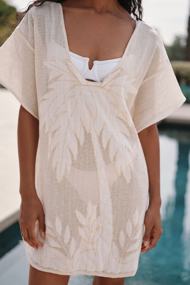 Celandine Embroidered Sheer Mesh Mini Dress #4