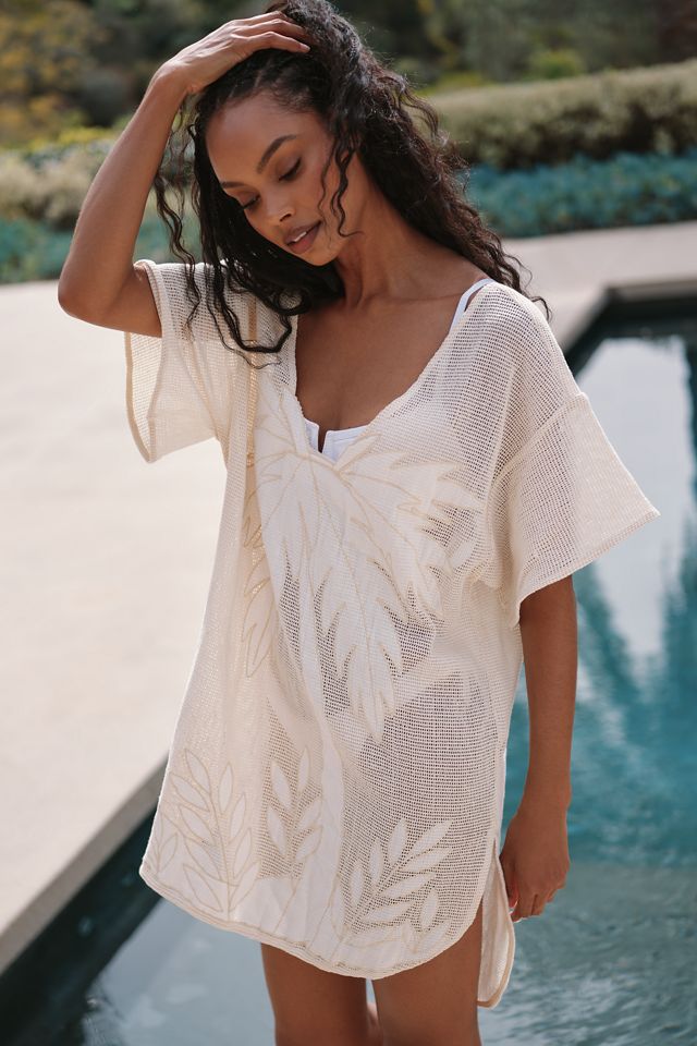 Celandine Embroidered Sheer Mesh Mini Dress #5