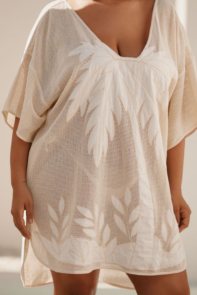 Celandine Embroidered Sheer Mesh Mini Dress #1