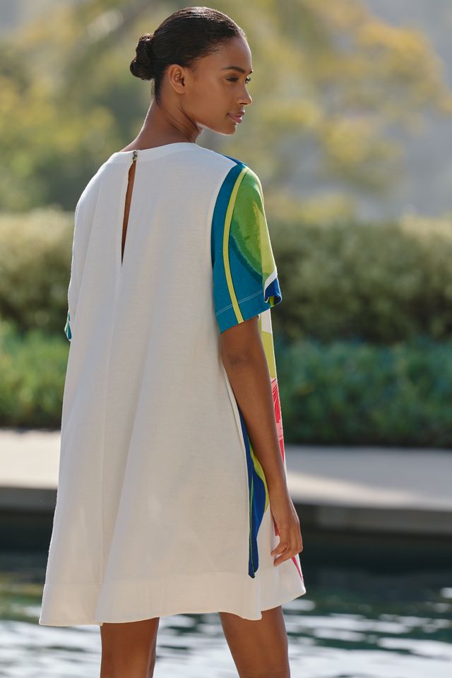 Celandine Short-Sleeve Cotton Swing Dress #1