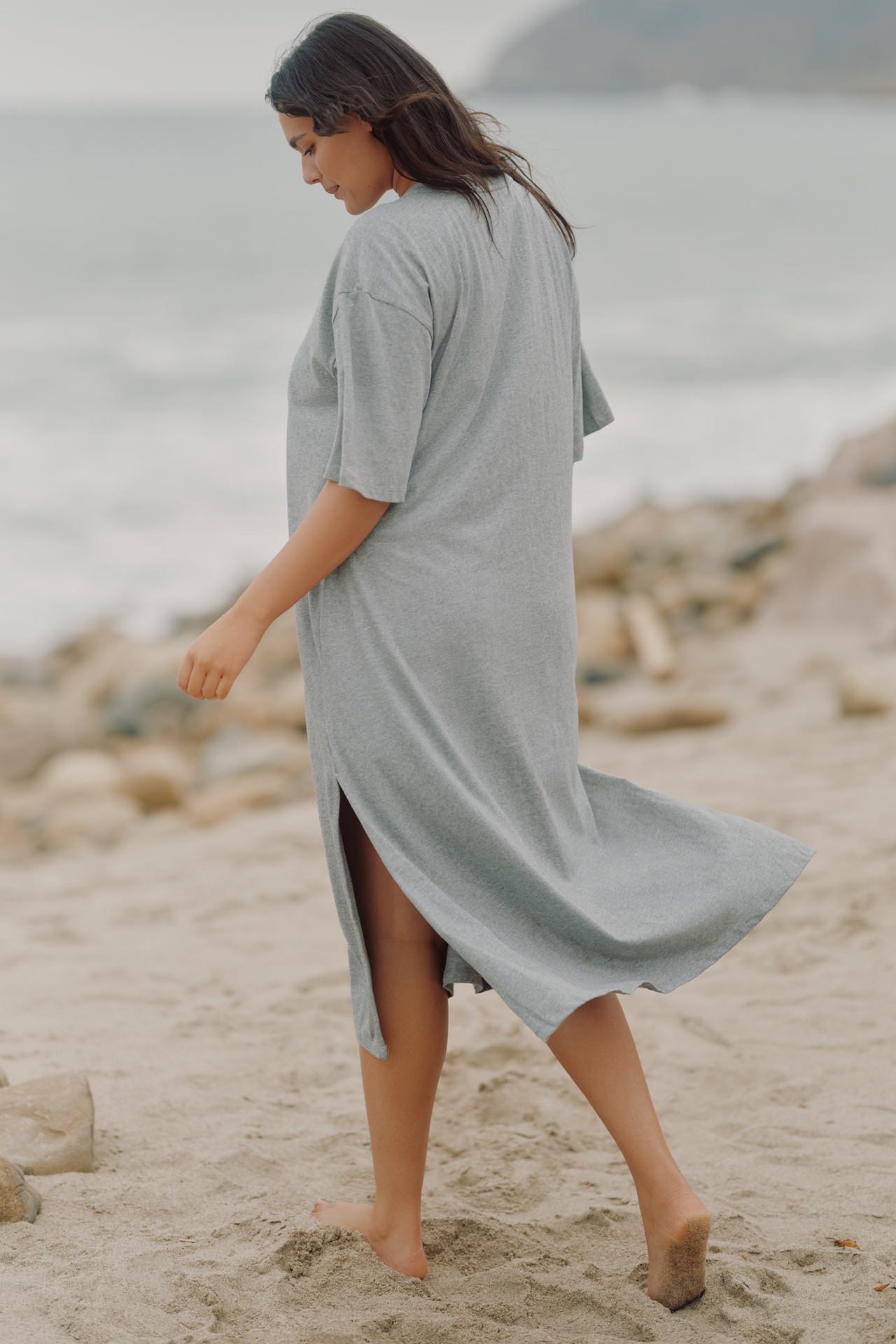 Jordan Nickson x Celandine Cotton Crew-Neck Midi Dress