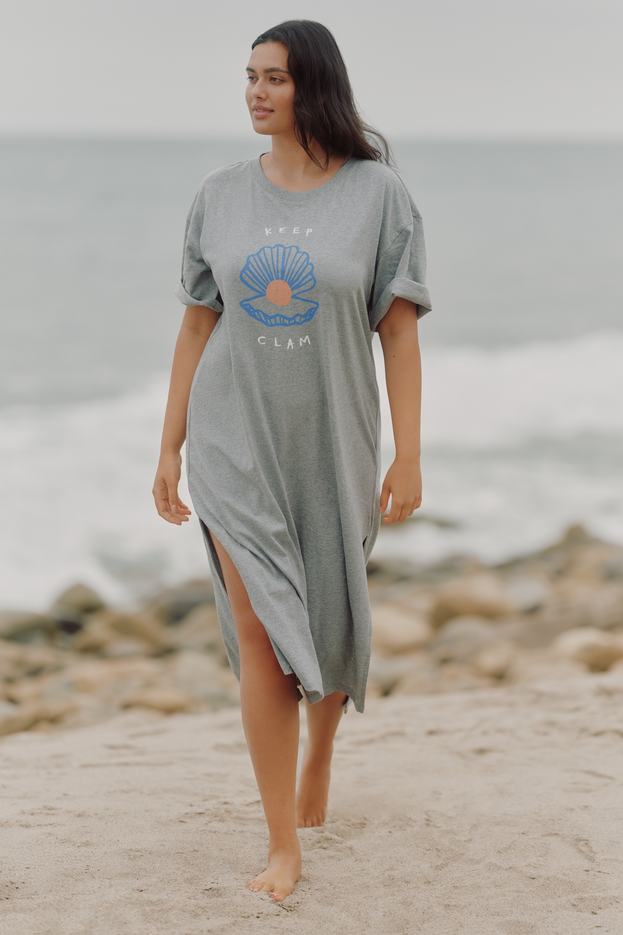 Jordan Nickson x Celandine Cotton Crew-Neck Midi Dress