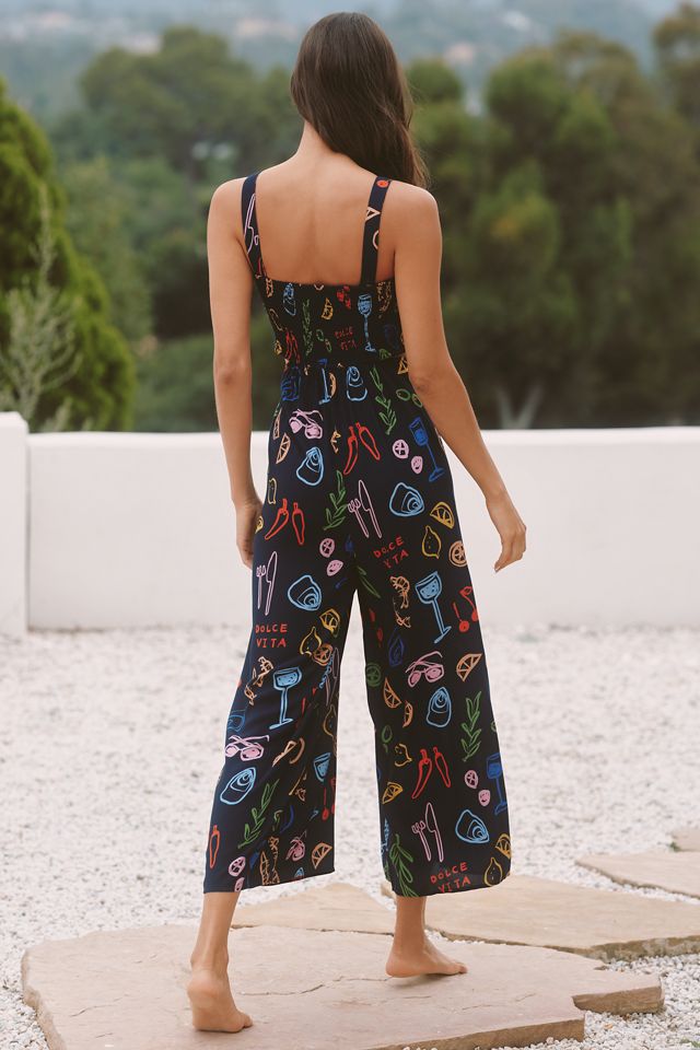Jordan Nickson Square-Neck Smocked Cutout Jumpsuit #2