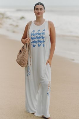 Celandine Drop-Waist Graphic Jumpsuit