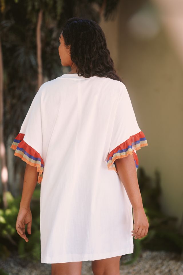 Celandine Rainbows in Rio Oversized T-Shirt Dress #4