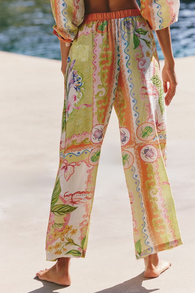 Celandine Sheer Printed Pants #3
