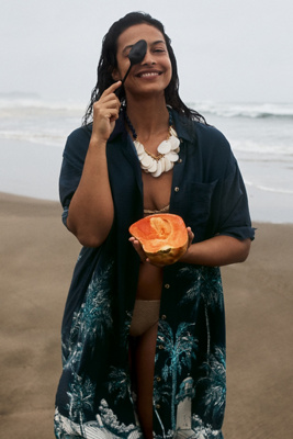 Long-Sleeve Sheer Maxi Shirt Dress Top
