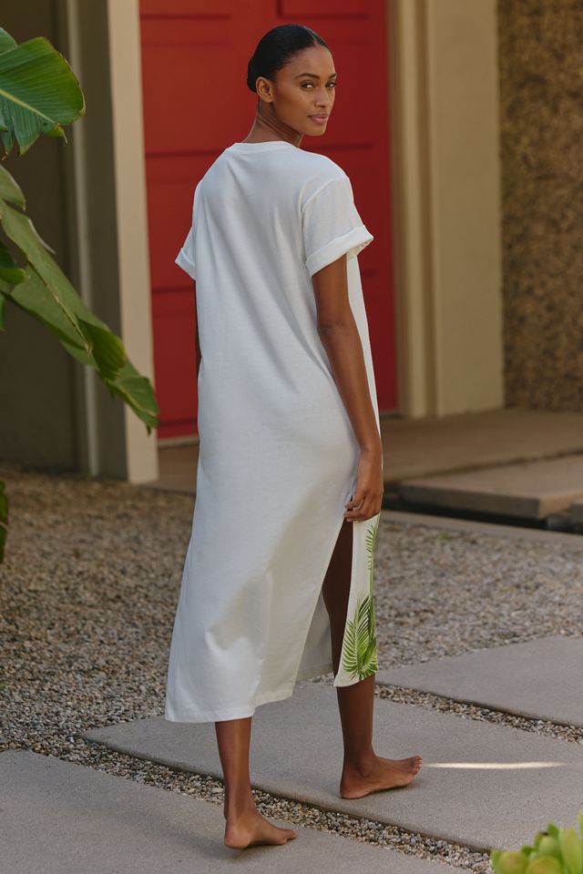 Celandine Cotton Botanical T-Shirt Dress #1