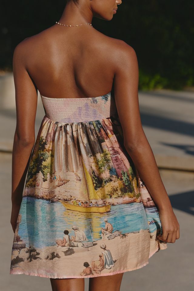 Celandine Strapless Bow-Front Mini Dress #1