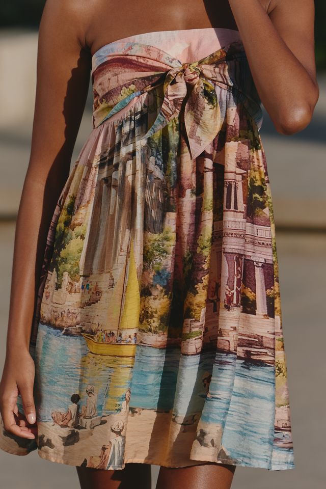 Celandine Strapless Bow-Front Mini Dress #2