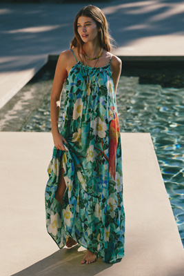 Celandine The Malika Maxi Dress By  In Green