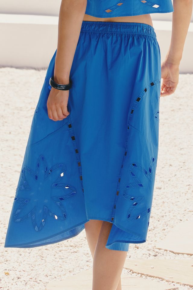 Celandine Sun Cutwork Midi Skirt #1