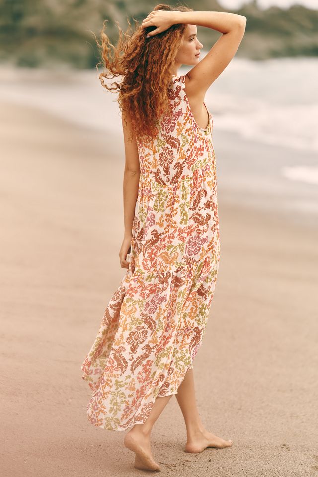 Kallie Cotton Gauze Maxi Dress by Celandine, Size: Large at Anthropologie