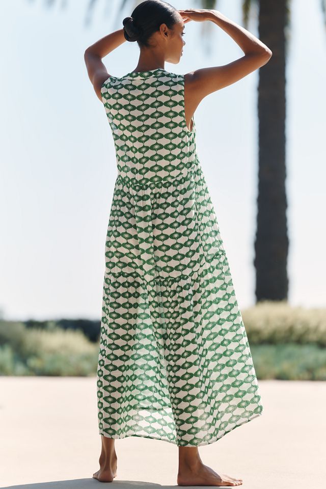 Celandine Kallie Cotton Gauze Sleeveless Midi Dress by Tigre Indigo #1