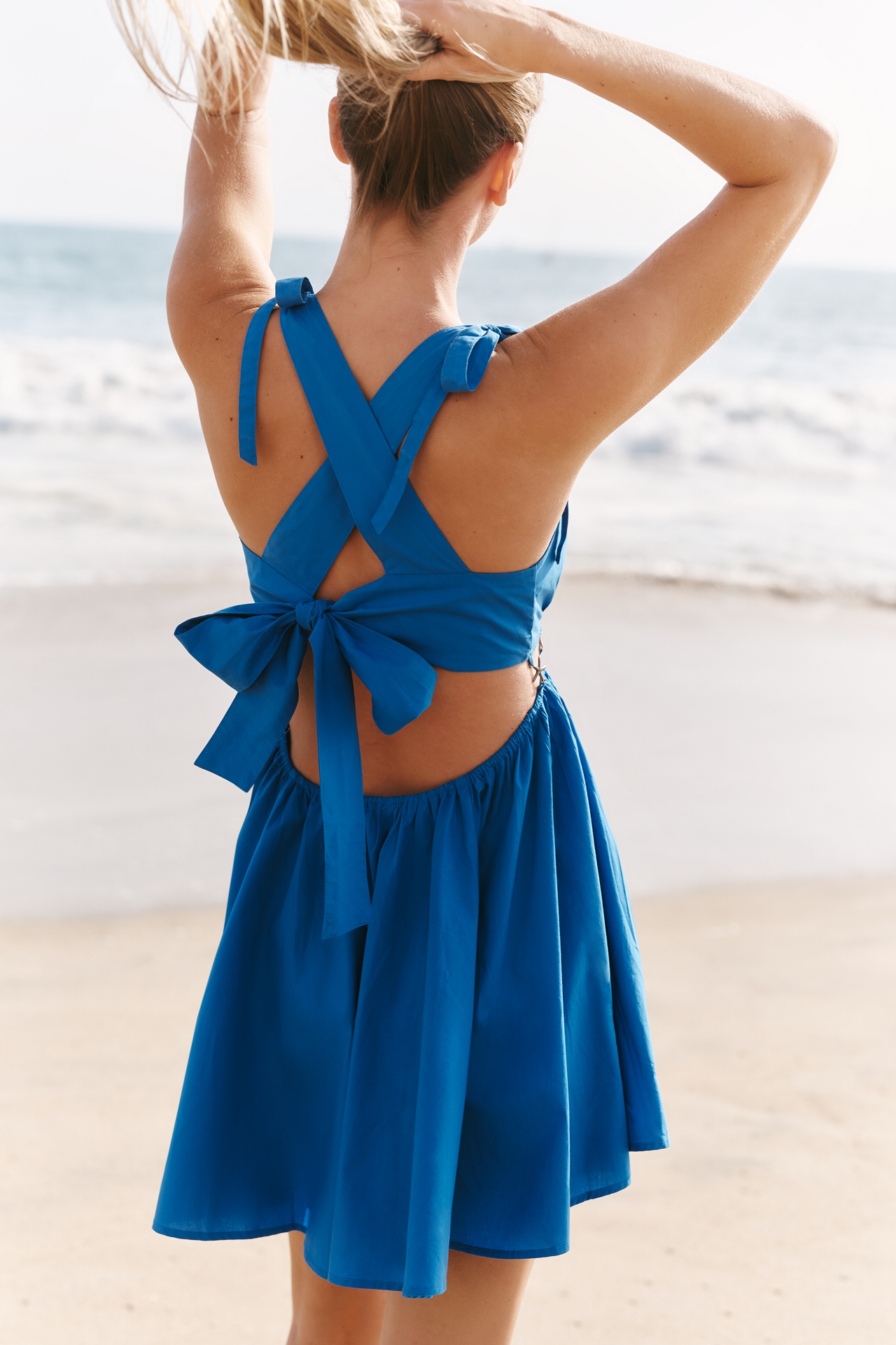 Celandine Cotton Godet Mini Dress