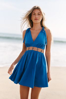 Celandine 100% Cotton Godet Mini Dress