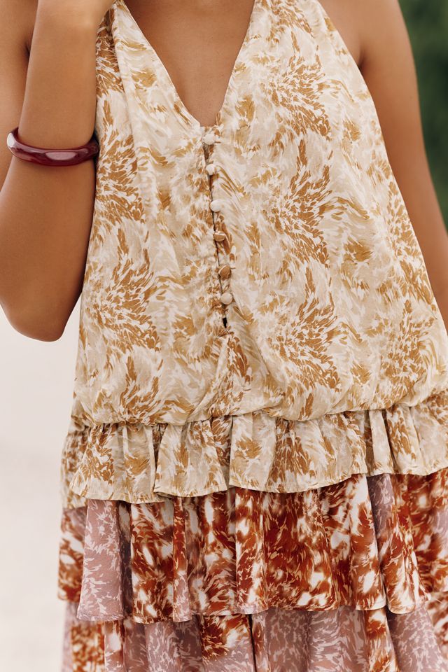 Celandine Plunge-Neck Mini Dress #2