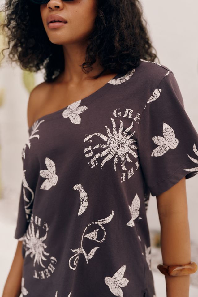 Celandine Cotton One-Shoulder Tee #3