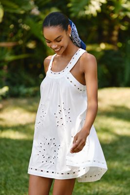 Celandine 100% Cotton Cutwork Mini Dress