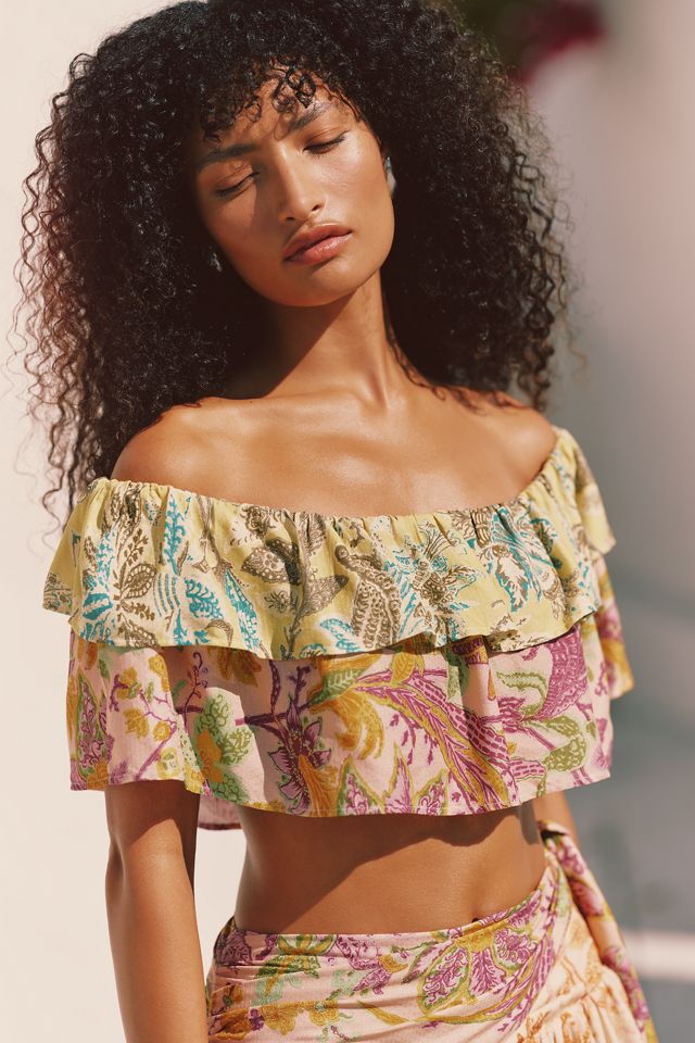 Celandine Off-Shoulder Ruffled Top #1