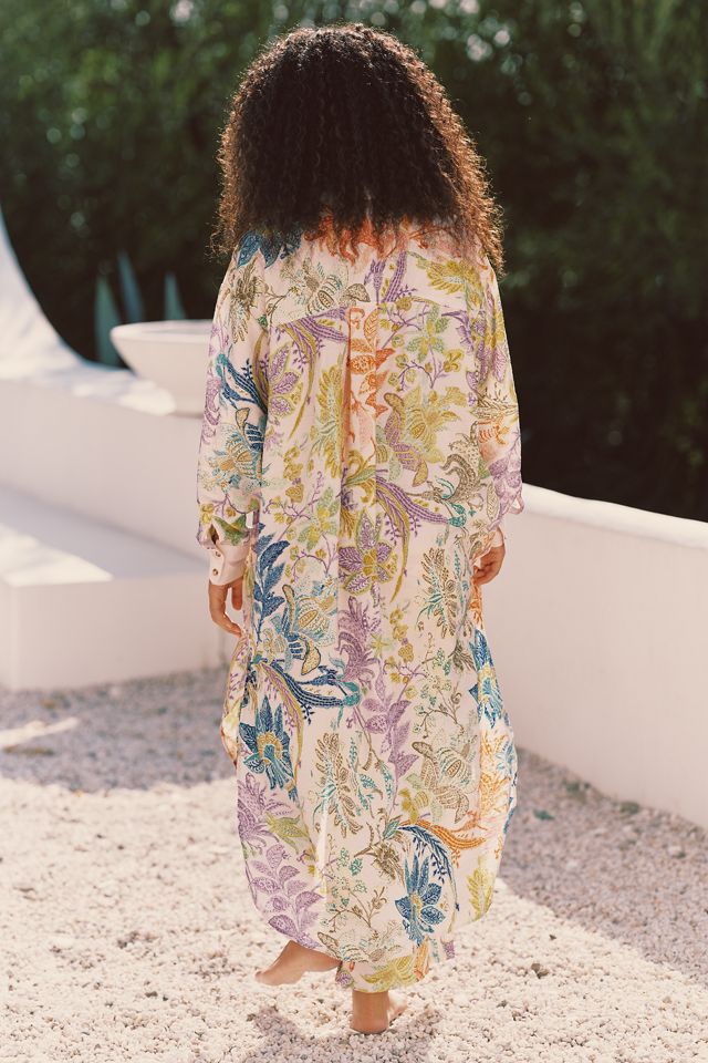 Celandine Sheer Longline Buttondown Shirt #2