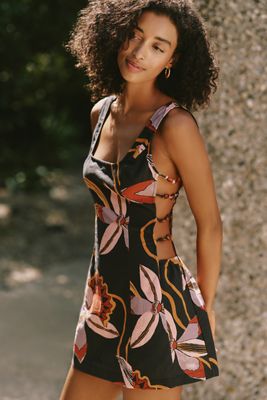 Celandine Cotton Linen Cutout Mini Dress