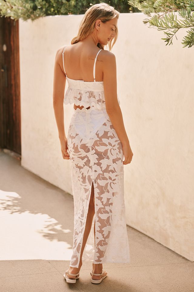 BLITHE Scallop Sheer Maxi Skirt #2