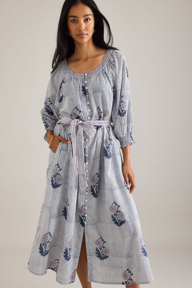 Dilli Grey Jasmine Tailliertes Midi-Kleid mit Knopfleiste #5