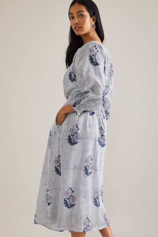 Dilli Grey Jasmine Tailliertes Midi-Kleid mit Knopfleiste #1