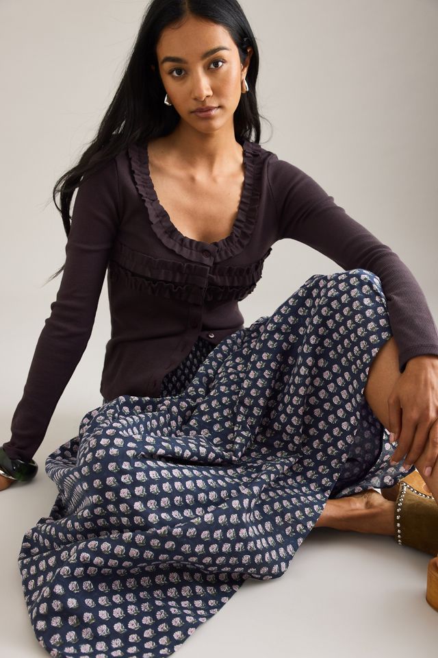 Jupe mi-longue Dilli Grey Asha à taille basse #5