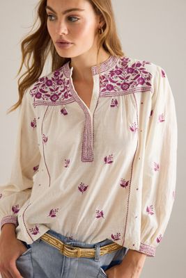 Blusa Bordada Florence Dilli Grey