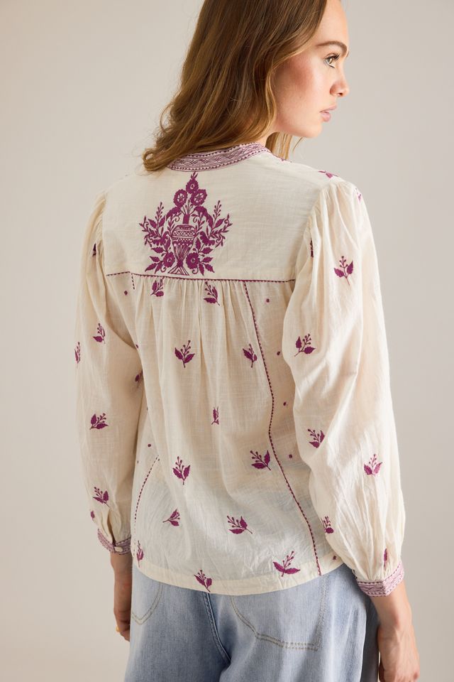 Blusa Bordada Florence Dilli Grey #1