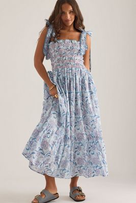 Robe midi Yasmin à bretelles nouées Dilli Grey