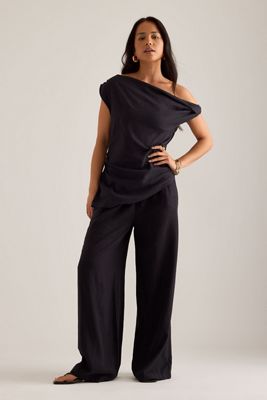 TALA Off-The-Shoulder Linen-Blend Top